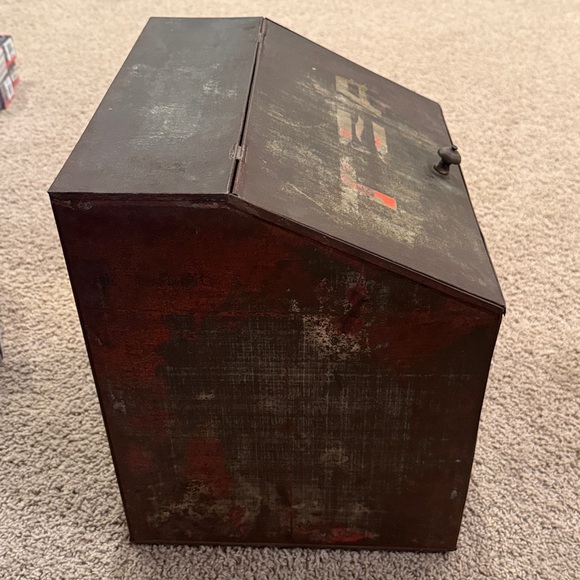 ANTIQUE GENERAL STORE METAL COUNTER TEA BIN "S. HAMILL CO." KEOKUK, IOWA - Picture 5 of 7